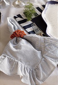 GUARDANAPO STRIPE COM BABADOS IH