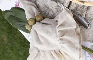 GUARDANAPO EM LINHO COM BABADO IH