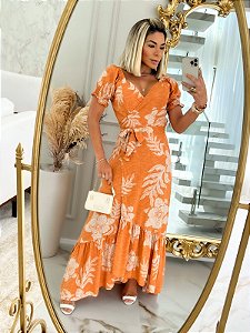 Vestido Raquel Traspassado - Viscolino Forrado