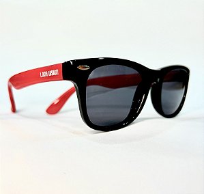 Óculos Solar Infantil Flexível Preto/Vermelho Quadrado