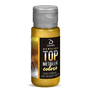 Tinta Acrílica Top Metallic Colors 60ml - 238 Ouro Solar