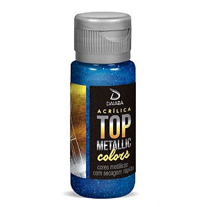 Tinta Acrílica Top Metallic Colors 60ml - 221 Azul Forte