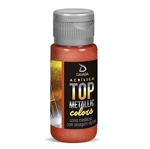 Tinta Acrílica Top Metallic Colors 60ml - 208 Vermelho Queimado