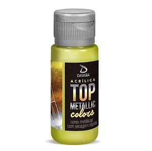 Tinta Acrílica Top Metallic Colors 60ml - 201 Amarelo Limão