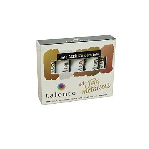 Kit Tons metálicos 20ml  - 5 cores