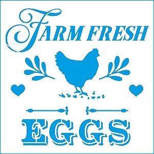 Stencil Farm Fresh Eggs STA-142