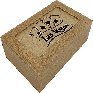 PORTA BARALHO MDF CAIXA TRUCO LAS VEGAS