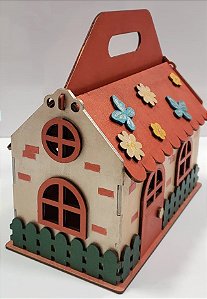 Maleta Casa de MDF - Desmontada