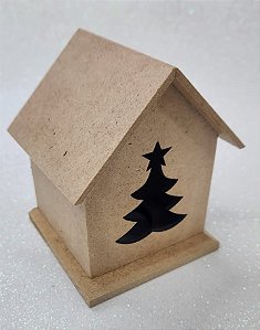 Casinha de MDF Natal Vazada