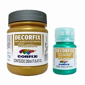 Tinta Acrílica Decorfix 150 Metálica 37ml - unidade