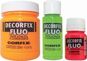 Tinta Acrílica Decorfix Fluo 37ml Corfix - Unidade