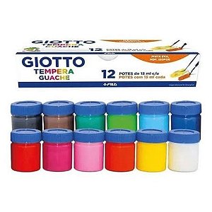 Tinta Guache c/12un 15ml Giotto
