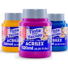 Tinta para Tecido 120ml Acrilex - Unidade