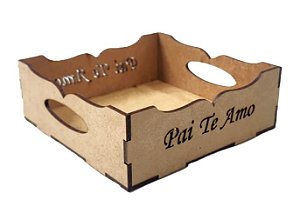 Bandeja de MDF 12x12cm