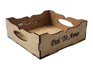 Bandeja de MDF 12x12cm