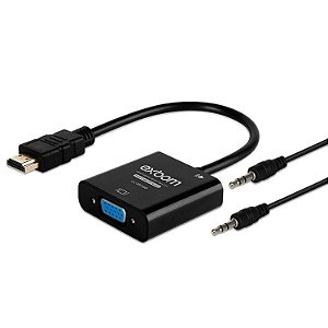 Cabo Conversor Adaptador Hdmi Para Vga Com Saída P2 Áudio