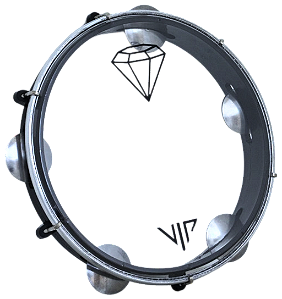 Pandeiro 10 Profissional Cristal Transparente Corpo Abs