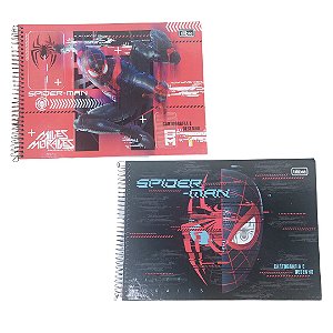 Caderno de Desenho e Cartografia homem Aranha Espiral Capa Dura Spider-Man  80 Folhas