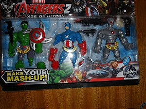 Marvel Super Hero Mashers Hulk  Capitão America   Utron Mash Pack