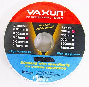 Fio De Aço Yaxun 0.06mm 100m