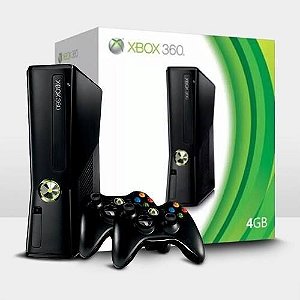 Xbox 360 Slim 4GB Branco + Jogo Brinde - Microsoft