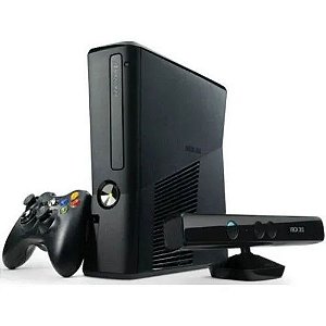 Xbox 360 desbloqueado, com 2 controles, kinect e jogos