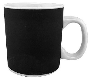 Caneca Reta Branca com Lousa