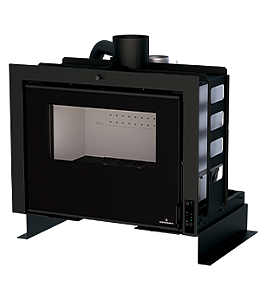 Lareira a lenha ou pellet - Bronpi - INSERT HYBRID WIFI