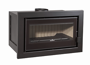 Lareira a Lenha Calefator - Bronpi - modelo FLORIDA PV - 100cm/VERMICULITA e porta em FERRO FUNDIDO