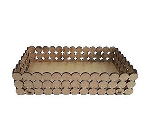 Bandeja Retangular Meia Pérolas