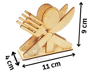 10 Porta guardanapos Talheres MDF - Lembrancinhas - 9x11x4 cm