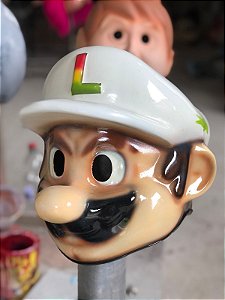 mascara do luigi chapeu branco