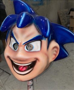 mascara do goku azul modelo novo