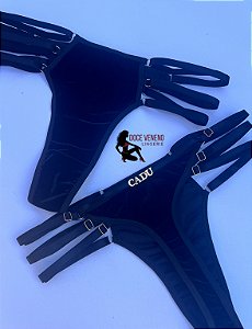 Calcinha personalizada - Veludo (PLUS SIZE) Preto