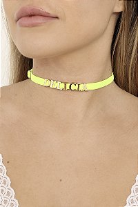 Gargantilha personalizada - Verde neon