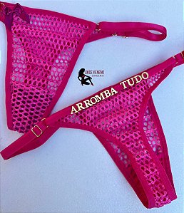 Calcinha Personalizada arrastão | Rosa