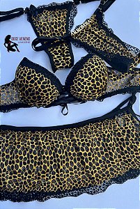 Conjunto personalizado + sainha Alice | Oncinha