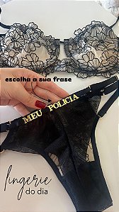 Conjunto personalizado Jhenny| Preto (NÃO acompanha cinta e gargantilha) MODELAGEM PEQUENA
