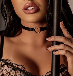 Gargantilha de coração | Preta