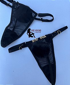 Calcinha Personalizada (u) Pompom | Preta