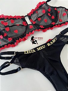 Conjunto personalizado Jhenny| Preto com coração ♥️