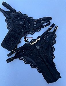 Calcinha Personalizada Pri | Preta (PLUS SIZE)