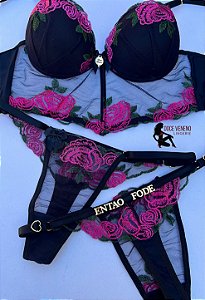 Conjunto Personalizado Tati - Preto/pink