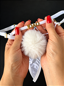 Calcinha Personalizada (u) Pompom | Branca