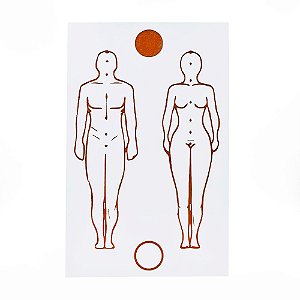 Gráfico Figura Humana Placa Radiônica Grande PVC