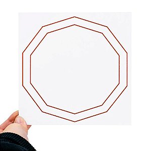 Placa Radiônica Decágono Duplo em PVC- Potencializa todos seus Pedidos
