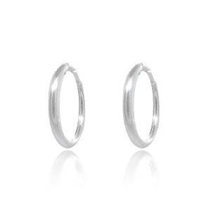 BRINCO ARGOLINHA DE FIO PRATA