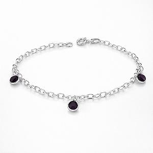 Pulseira Zircônia Uva - Prata 925