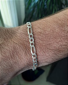 PULSEIRA MASCULINA DE PRATA 3X1