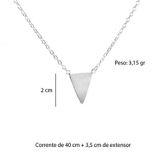 Colar Prata Triangulo